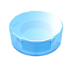 Tile Round 1 x 1 / Trans-Medium Blue