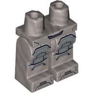 Lego Hips and Flat Silver Legs with Silver Armor Plates Print / Flat Silver