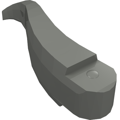 Lego Animal Body Part, Dinosaur, Tyrannosaurus Rex / Triceratops Tail / Dark Bluish Gray