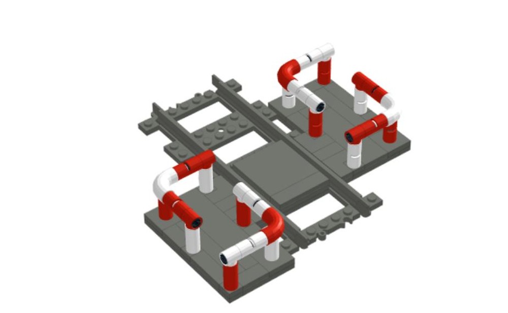 Lego Pedestriean Crossing for Railway Tracks