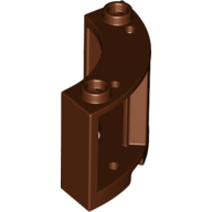 Lego Window Round 3 x 3 x 2 / Reddish Brown