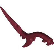 Creature Body Part, Dragon Tail Long Curved with Spikes and Barbs / Dark Red