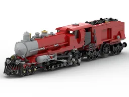 motorised red steam train v2
