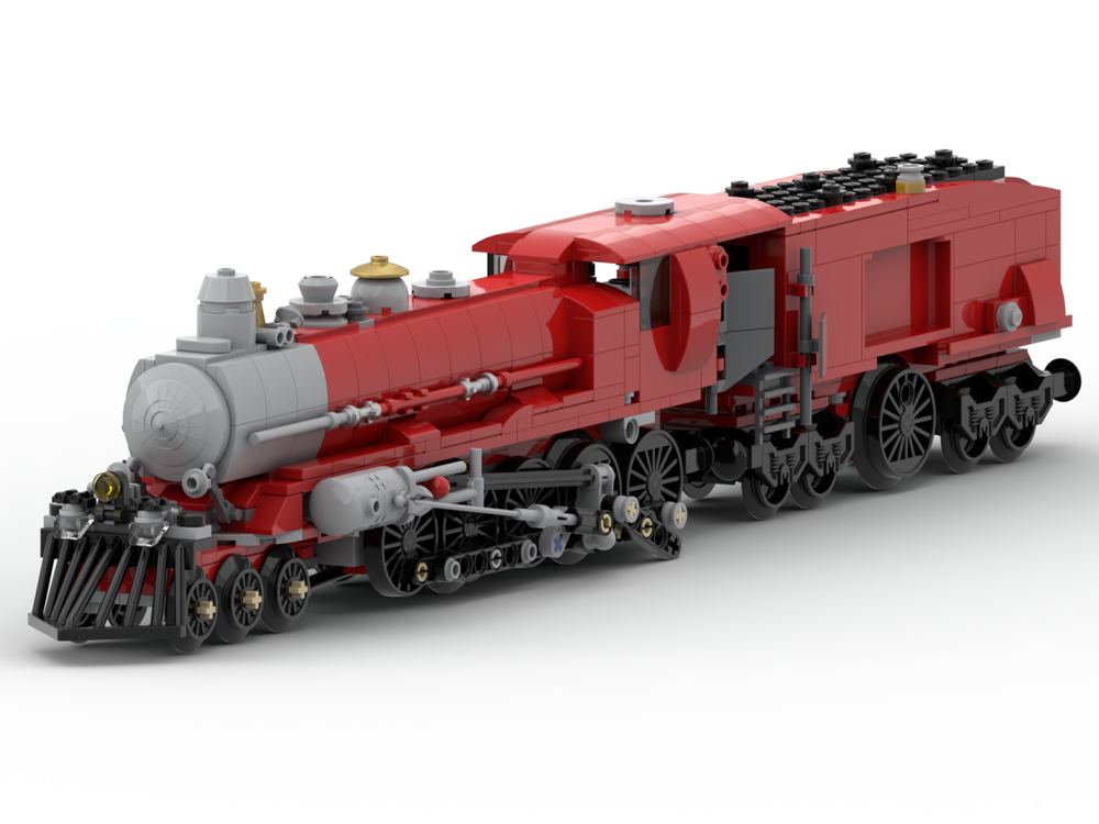 Lego motorised red steam train v2