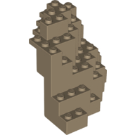 Lego Rock Brick 8 x 8 x 6 / Dark Tan