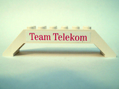 Lego Slope 45 10 x 2 x 2 Double with Dark Pink 'Team Telekom' Pattern (Sticker) - Set 1199