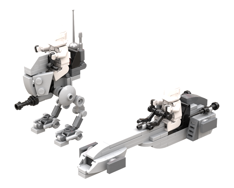 Lego Coustom At-Rt and Barc Speeder