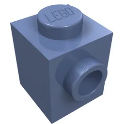 Brick Special 1 x 1 with Stud on 1 Side / Sand Blue