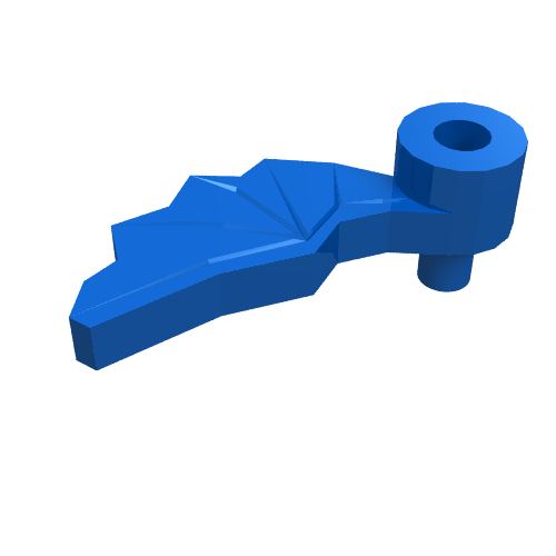 Lego Headwear Accessory Plume Dragon Wing Left / Blue