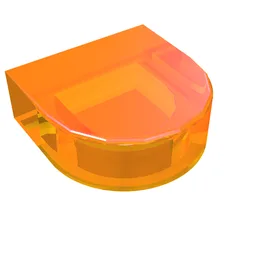 Tile Round 1 x 1 Half Circle / Trans-Orange