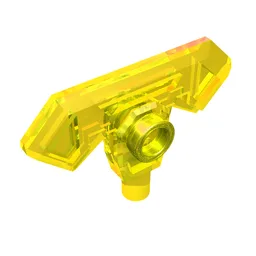 Weapon Axe Head with Bar / Trans-Yellow