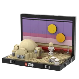 Binary Sunset from A New Hope Diorama