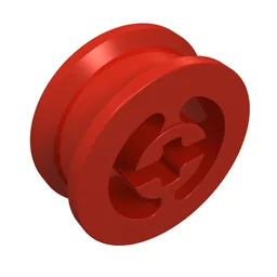 Wheel with Split Axle hole / Red