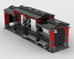 10027 Train Engine Shed Center Module