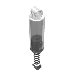 Technic Shock Absorber 10L, Damped, Normal Spring / Trans-Clear