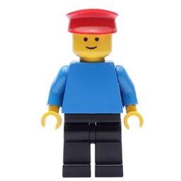 Blue Torso, Black Legs, Red Hat