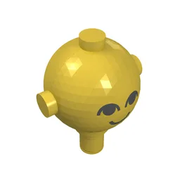 Homemaker Figure Head with Face Print / Yellow