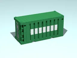 Shipping Container - 20 ft - 16 stud - Evergreen