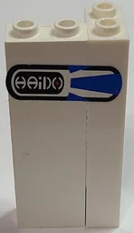 Stickered Assembly 3 x 2 x 5 with Stylized 'HAiDO' Pattern Model Left Side (Sticker) - Set 8681
