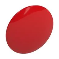 Shield Round Bowed [Plain] / Red