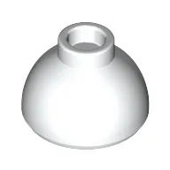 Brick Round 1.5 x 1.5 Dome Top [Plain] / White