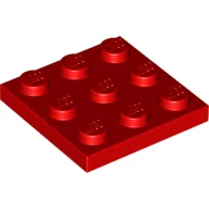 Plate 3 x 3 / Red