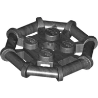 Plate Special 2 x 2 with Bar Frame Octagonal, Reinforced, Completely Round Studs / Pearl Titanium