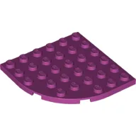 Plate Round Corner 6 x 6 / Magenta