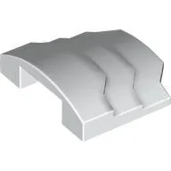 Brick Curved 4 x 3 with 3 Layers, 1 x 3 Cutout on Underside / White