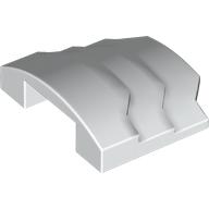 Lego Brick Curved 4 x 3 with 3 Layers, 1 x 3 Cutout on Underside / White