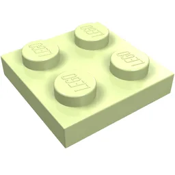 Plate 2 x 2 / Yellowish Green