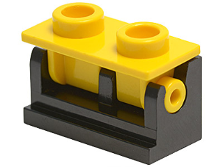 Lego Hinge Brick 1 x 2 with Yellow Top Plate (3937 / 3938)