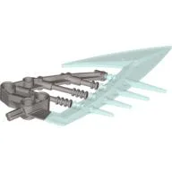 Large Figure Weapon Blade, Ice Slicer with Trans-Light Blue Blade / Pearl Light Gray