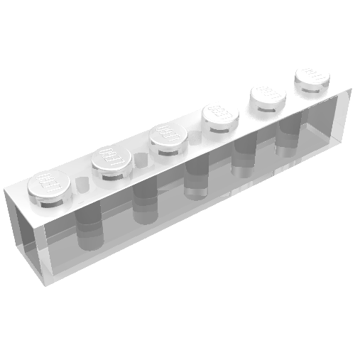 Lego Brick 1 x 6 / Trans-Clear