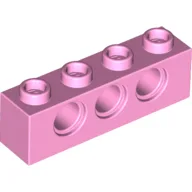 Technic Brick 1 x 4 [3 Pin Holes] / Bright Pink