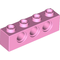 Lego Technic Brick 1 x 4 [3 Pin Holes] / Bright Pink