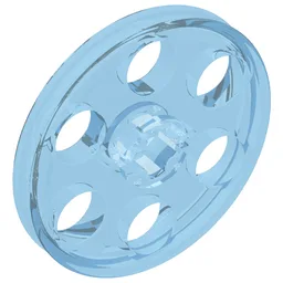 Technic Wedge Belt Wheel [aka Pulley] / Trans-Light Blue