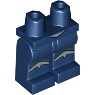 Lego Hips and Dark Blue Legs with Black and White Markings Print (Wonder Woman) / Dark Blue