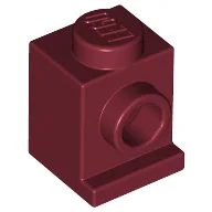Brick Special 1 x 1 with Headlight / Dark Red