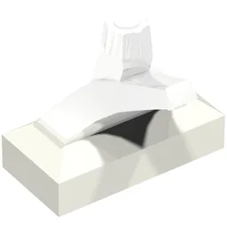 Tap 1 x 2 Base with Chrome Silver Spout / White