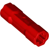 Technic Driving Ring Connector Smooth [2 rounded and 2 flat side walls] / Red