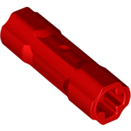 Lego Technic Driving Ring Connector Smooth [2 rounded and 2 flat side walls] / Red