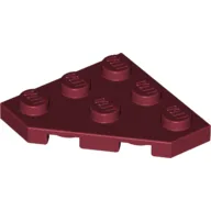 Wedge Plate 3 x 3 Cut Corner / Dark Red
