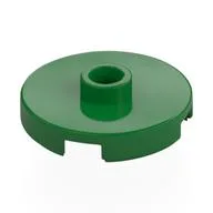 Plate Special Round 2 x 2 with Center Stud (Jumper Plate) / Green
