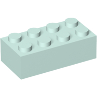 Lego Brick 2 x 4 / Light Aqua