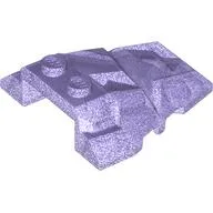 Brick Wedged, Sloped 4 x 4 Fractured Polygon Top / Opal Trans-Purple