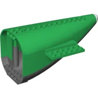 Aircraft Fuselage Curved Aft Section with Dark Bluish Gray Base / Green
