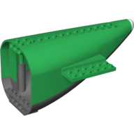 Lego Aircraft Fuselage Curved Aft Section with Dark Bluish Gray Base / Green