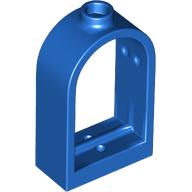 Lego Window 1 x 2 x 2 2/3 with Rounded Top / Blue