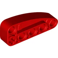 Technic Beam 2 x 5 L-Shape with Quarter Ellipse Thick / Red